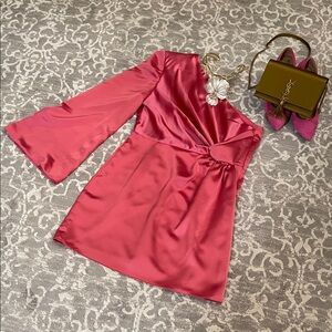 Marchesa One Shoulder Pink Dress